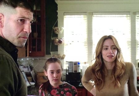 Jaime Ray Newman and Jon Bernthal in The Punisher